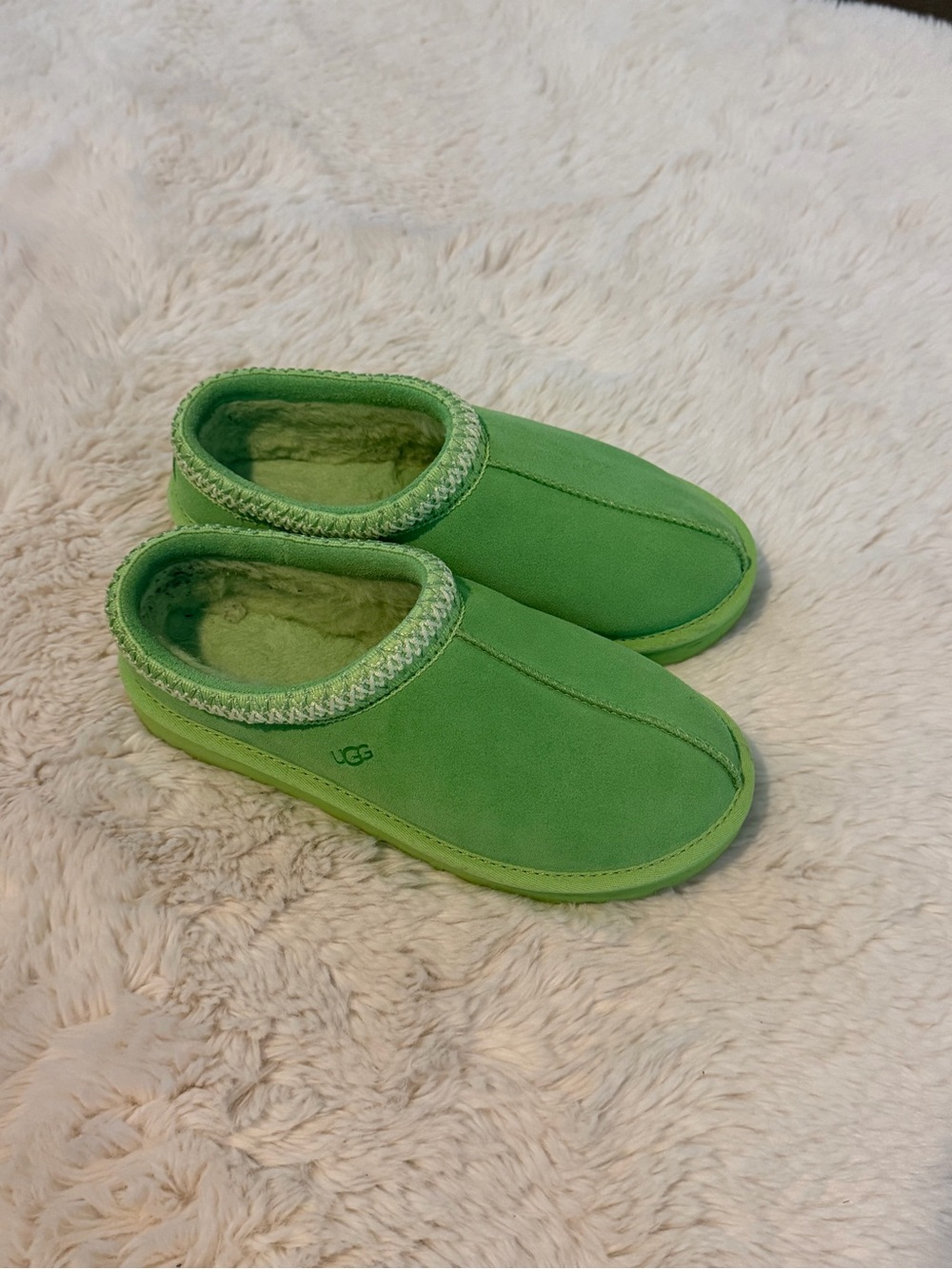 Lime green Tasman slippers